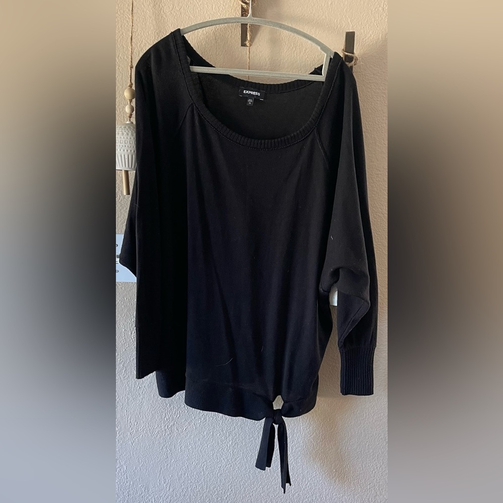 XL black tunic sweater